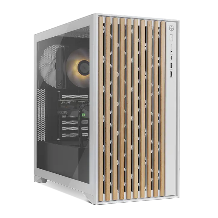 NOX XTREME PRODUCTS Hummer Element - Semitorre ATX  M-ATX  ITX, Panel Frontal y Superior Rejilla, Lateral Cristal Templado, 3X Ventiladores 140mm, Espacio para 10 Ventiladores, USB-C y 3.0, Blanco - 1