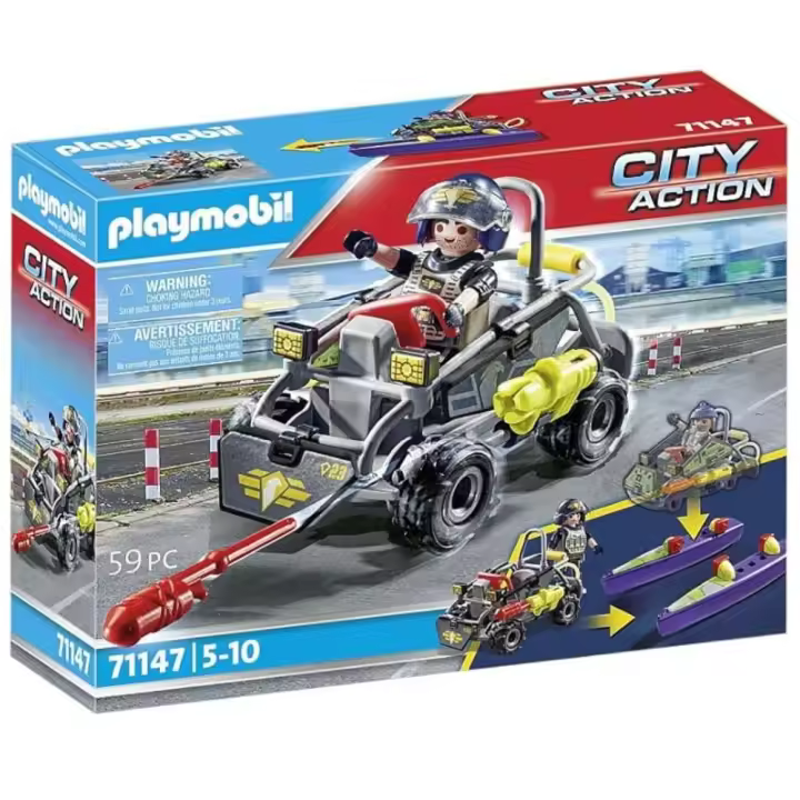 Playmobil fuerzas especiales quad todoterreno (71147) City Action lancha policia - 1