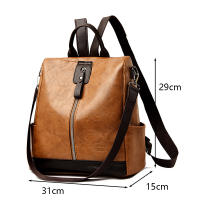 Mochila antirrobo de piel sintética para mujer, de gran capacidad bolso de hombro, de viaje, de marca famosa, a la moda - details 22