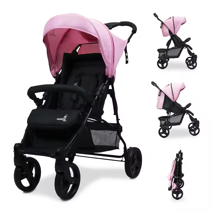 Asalvo Silla de paseo para Bebé Cádiz Candy - Carrito de bebé resistente, con chasis de acero y barra frontal extraíble - 1