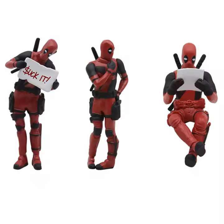 Figura De Acción Deadpool 8cm Decoración De Escritorio Divertida Y Bonita Para Coche O Oficina Juguete De Modelo X-MAN Unisex - 1