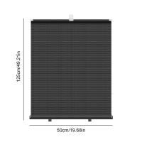 Sombra De Ventana Con Ventosa Sin Uñas Cortina De Sombra Para Ventanas Fácil Instalación Para Dormitorio Oficina Baño PVC Negro Blanco - details 4