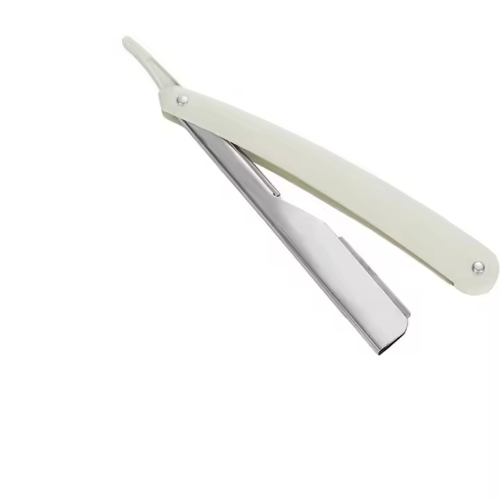 Afeitadora Manual Profesional De Acero Inoxidable Cuchillo De Barba Para Hombres Corte Recto Con 10 Hojas De Cuchillo - 1