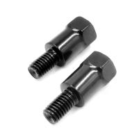 Adaptadores De Espejos Retrovisores Para Motocicleta 8MM 10MM Tornillos De Conversión Horaria Y Antihoraria Negro Acero Metálico - details 1