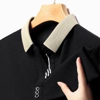 Camisa Polo Hombre Verano Transpirable Estilo Casual Basic V-cuello Ligera De Color Sólido Para Ropa Deportiva Y Diaria - details 4
