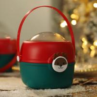 Caja navideña Caja de regalo navideña de frutas navideñas Embalaje navideño Contenedor navideño PP Caja portátil para regalos creativos y decoraciones festivas Almacenamiento de cereales - details 3