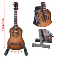 Guitarra De Madera Miniatura 10cm Adorno Musical Para Decoración De Escritorio Estudio Oficina Casa Estilo Moderno - details 4