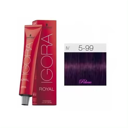 Tinte Igora Royal 5-99 Castaño Claro Violeta Intenso 60 ml. Schwarzkopf - 1