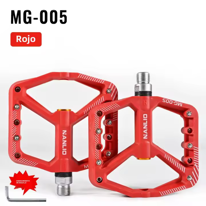 Pedales De Bicicleta Ultralight NanLio MTB Plástico Antideslizante Para Mountain Bike BMX XC AM Tamaño 124*109mm Colorido - 1