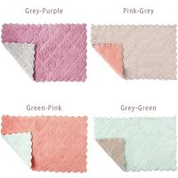 10pcs Ropa De Limpieza Absorbente De Felpa Coral Cationica Doble Capa No Desprendiéndose Para Lavado De Platos Y Hogar - details 5