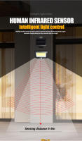 Luz Solar Recargable Con Sensor De Movimiento Exterior 1/4/6 COB Luz De Pared Impermeable Emergencia Calle Jardín Porche LED - details 3