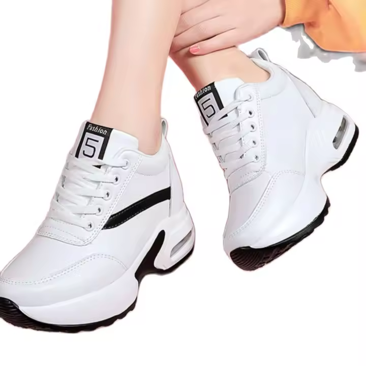 Zapatillas De Mujer Moda Con Cordones Zapatos Planos Suaves De Color Sólido Para Mujer Calzado Para Pierna Derecha Y Izquierda - 1