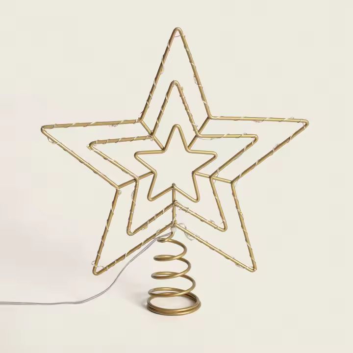 Ledkia Estrella LED para Árbol de Navidad Metal con Batería Jaione - 1