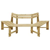 vidaXL Banco de jardín madera pino impregnada 240 cm - details 1