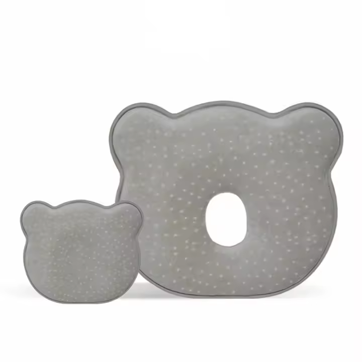 ZC Almohada correctiva para bebé para evitar cabezas planas y deformaciones de la cabeza, almohada con forma de núcleo de almohada de espuma viscoelástica, extra grande, transpirable y resistente, adecuada para 0-12 meses - 1