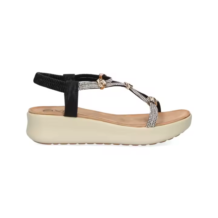 EXE BZX33170 BLK Sandalias plataforma mujer 35799 25V SANDALIA T STRASS BLACK - 1