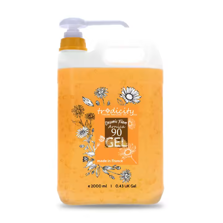 Gel de Árnica Corporal COSMOS Organic | Con Árnica Montana, Vitamina E, Glicerina y Avena | Masaje y Cuidado Después del Deporte | Tradicity Organic Farm - 1