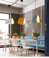 Lámpara Colgante Creativa De Libro Moderno Para Comedor Cocina IslaSuspension Lámpara De Techo Artística Metálica Blanco Negro Rosa Azul Adecuada Para Sala De Estar Estudio Dormitorio Hotel - details 5