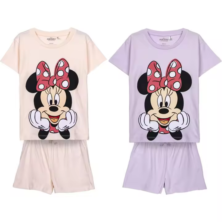 CERDÁ LIFE'S LITTLE MOMENTS - PIJAMA CORTO MINNIE - Pijama corto diseño único y licencia oficial disney - Pijama corto para niña unisex tacto extrasuave y confortable. - Pijama Material Premium para Máximo Confort con diseño moderno y versátil. - 1
