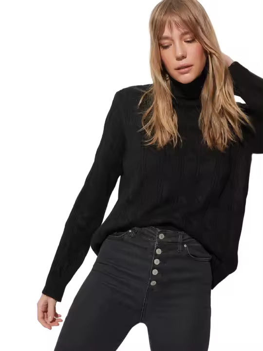 Trendyol Beige Wool Turtleneck Knitwear Sweater Twoaw23Kz01400 - 1