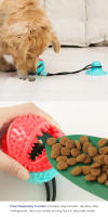 Juguete Interactivo Para Perros Grandes Bola Con Cordón De Ventosa Alimentador Lento Para Masticar Y Limpiar Dientes Para Golden Retriever Y Otros Grandes Mascotas - details 3