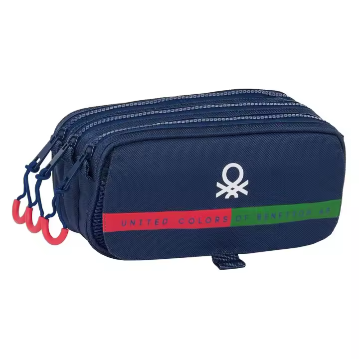 Safta Estuche Large Triple Benetton Azul - 1