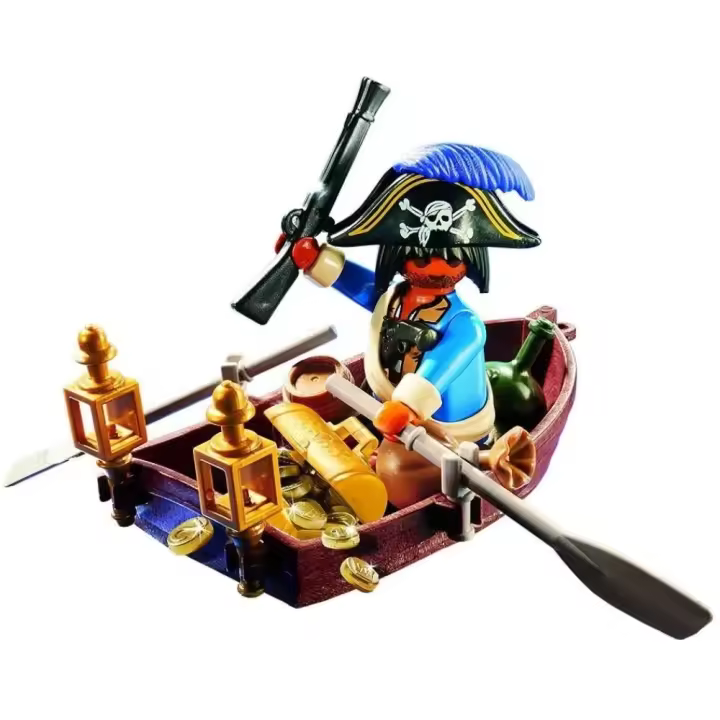 PLAYMOBIL - PIRATA EN BOTE DE REMOS, 4942, TIENDA CON LICENCIA OFICIAL - 1