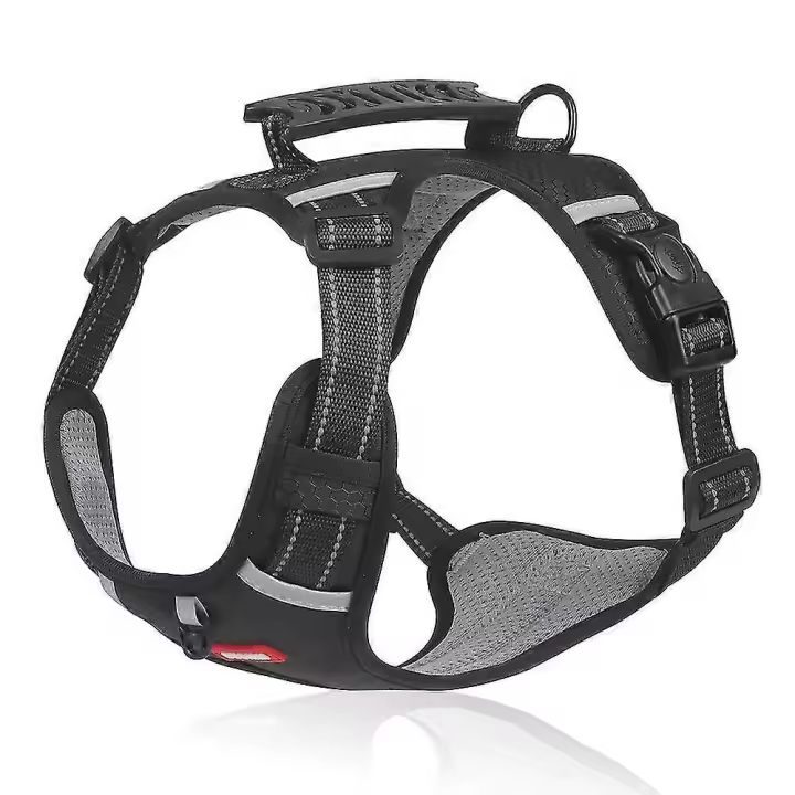 DUOMM HT-524 Transpirable Arnés Del Perro Mascota Chaleco De Seguridad Del Perrito Reflectante Con Mango De Control ST-Amarillo - 1