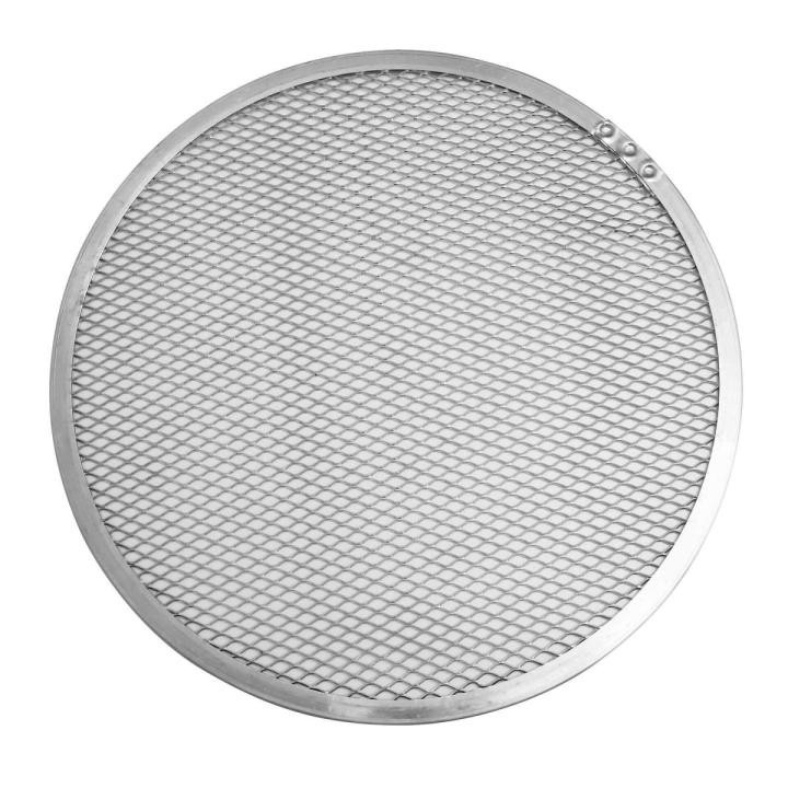 FMProfessional Base Rejilla Pizza, Bandeja para Horno para Pizza y para Descongelar Alimentos, Bases de Pizza más crujientes, Aluminio, 30 x 0,3 cm, 1 ud.