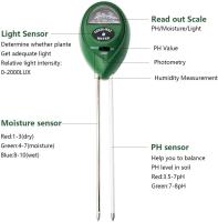 Kit De Prueba De Tierra Para Plantas Con Medidor De Humedad Y pH 3 En 1 Herramienta De Acidez Y Luz Para Flores Y Jardín - details 1