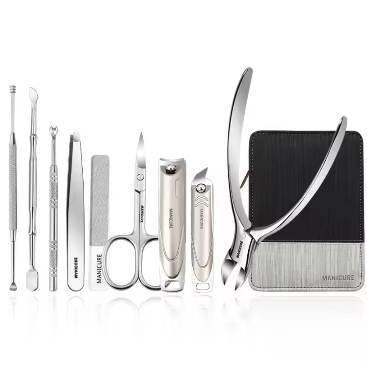 Nuevo Kit De Manicura Y Pedicura Profesional Con Cortauñas De Acero Inoxidable Y Estuche De Viaje Herramientas De Corte Para Uñas - 1