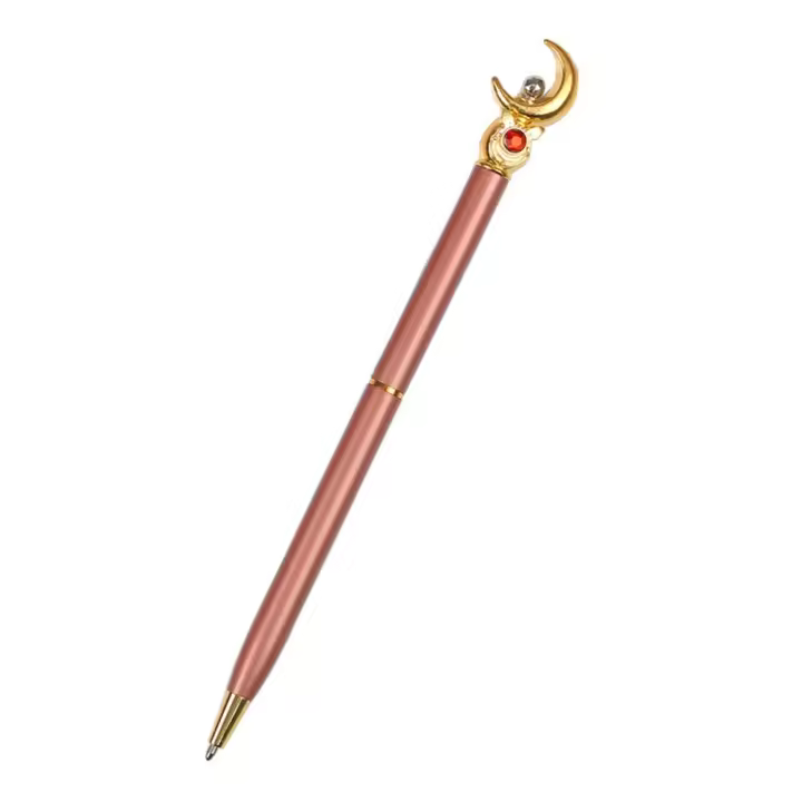 Bolígrafo De Bola De Metal Portátil Rotativo Miniatura Elegante Y Breve Para Negocios Y Estudio - 1