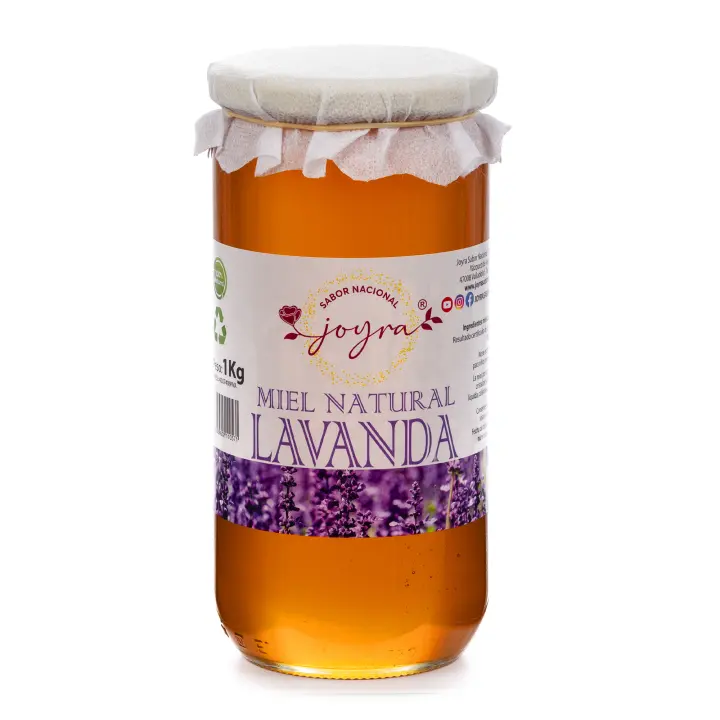ARTE SABOR Miel 100% natural, pura, cruda, de Lavanda. Tarro de cristal de 1000gr 8x8x17 Cm. - 1