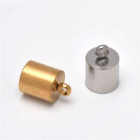 10Pcs De Acero Inoxidable Capas De Borracha Para Cables 2-10mm Con Anillo Para Hebillas Y Trenzas De Cuero Para Fabricación De Joyas DIY - details 6