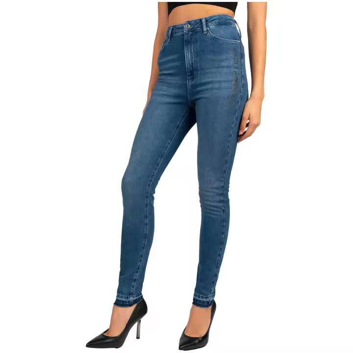 KARL LAGERFELD - Vaquero Skinny con Logotipo en Strass - 1