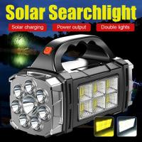 Lámpara Portátil Recargable Con 8/4 LED FuerteLinterna Solar USB Con COB Para Camping Y Exteriores Incluye Batería Recargable - details 1