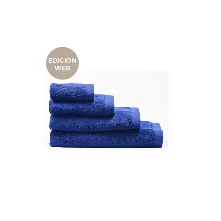 Manterol - Toalla asuan 100% algodón 600 gr/m² azulón.  Tamaño de tocador, lavabo, ducha y baño. Secado rápido, suave y esponjosa. Tejido de alta calidad y durabilidad. - 1