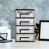 Organizador De Maquillaje Portátil De 4 Capas Para Escritorio Caja De Almacenamiento Mini Para Cosméticos Y Sundries - details 4