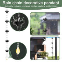 Cadena De Lluvia Negra Ajustable Para Exterior Con Adaptador Reemplazo De Tazas Para Alcantarillado Decoración Para Hogar - details 0
