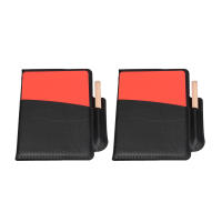 1PC Set De Tarjetas De Fútbol Rojas Y Amarillas Libro De Registro Herramienta Para Arbitro Con Funda Y Lápiz Para Partidos De Fútbol - details 2