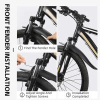 2Pcs Guardabarros De Bicicleta Universal Negro Resistente Al Polvo Y Salpicaduras Para Bicicletas De 26 27.5 Y 29 Pulgadas - details 6