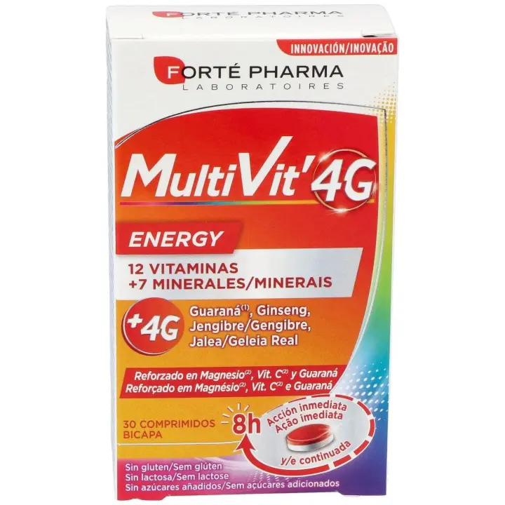 Forté Pharma Multivit 4G Energy, 30 Cápsulas - 1