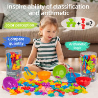 Juguetes De Aprendizaje Para Bebés Cuenta Y Organiza Animales Montessori STEM Regalo Para Niños Actividades De Matemáticas Y Coloración En Preescolar - details 0
