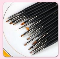 Cepillo Profesional Para Uñas Con Tapa Para Manicura Y Pintura De Uñas Herramientas De Decoración De Arte De Cuchara De Acrílico Tamaño Único Material Madera - details 7