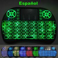 Teclado Inalámbrico Mini Con Ratón Air Mouse 2.4G Backlit Para Android TV Box PC I8 Soporte Para Inglés Ruso Francés Español Portugués Árabe - details 3