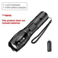 Linterna LED De Alta Potencia Para Camping 5 Modos De Iluminación Aleación De Aluminio Zoomable Impermeable Uso De 3 Pilas AAA - details 6