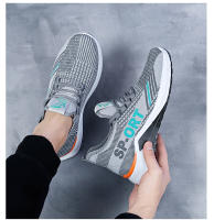 Zapatos deportivos casuales de suela blanda para hombre, zapatos individuales transpirables de malla tejida voladora, zapatos planos para correr - details 11