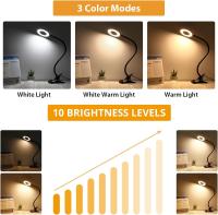 Lámpara De Escritorio LED Flexible 360° Con 48 LEDs Luz De Trabajo Ajustable Para Leer Y Escritura En La Habitación Luz De Cama USB Protección Ocular - details 2