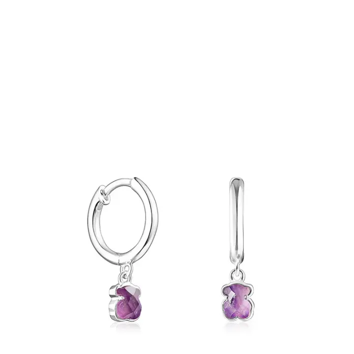 Women's Sterling Silver Animal Earrings, Creole Clasp, Elegant and Chic, Cool Collection, Small and Delicate Dangle Earrings - 1
