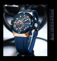 Reloj Deportivo Multifuncional CURREN Moda Con Correa De Silicona Y Dial Luminoso Manos Luminosas Cronógrafo De Cuarzo Diseño Creativo Resistente Al Agua - details 11